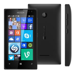 Smartphone Microsoft Lumia 435 Dual DTV Preto com Windows Phone 8.1, Tela 4", TV Digital, Dual Chip, 3G, Câmera 2MP e Processador Dual Core de 1.2 GHz