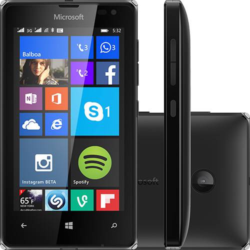 Tudo sobre 'Smartphone Microsoft Lumia 532 Dual Chip Desbloqueado Windows 8.1 Tela 4" 8GB 3G Câmera 5MP- Preto'