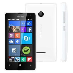 Smartphone Microsoft Lumia 532 Dual DTV Branco com Windows Phone 8.1, Tela 4", TV Digital, Dual Chip, 3G, Câmera 5MP, Processador Quad Core de 1.2 GHz