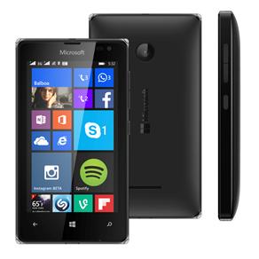 Smartphone Microsoft Lumia 532 Dual DTV Preto com Windows Phone 8.1, Tela 4", TV Digital, Dual Chip, 3G, Câmera 5MP e Processador Quad Core de 1.2 GHz