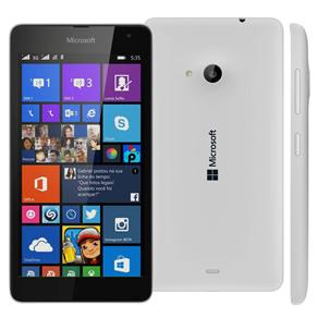Smartphone Microsoft Lumia 535 Branco com Dual Chip, Windows Phone 8.1, Tela de 5”, Câm. 5MP, 3G, Bluetooth e Processador QuadCore de 1.2GHz