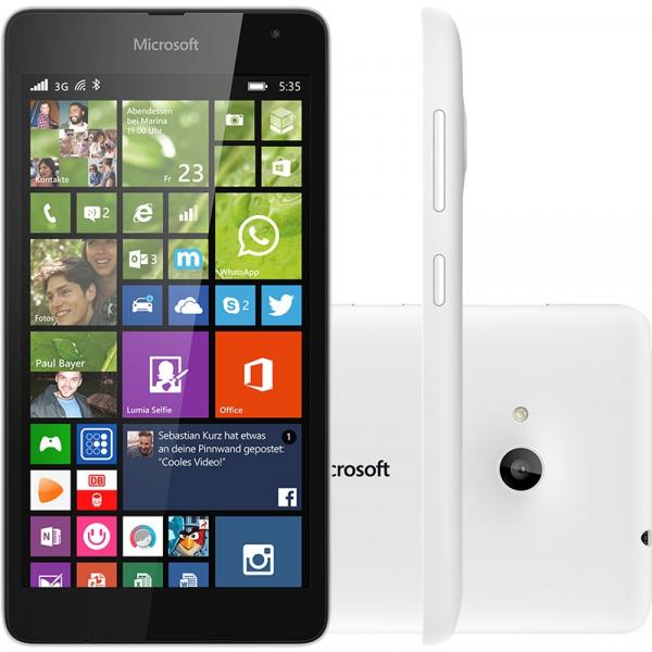 Smartphone Microsoft Lumia 535 Desbloqueado Tela 5" 3G Dual Chip Windows Phone 8.1 Branco - Microsoft