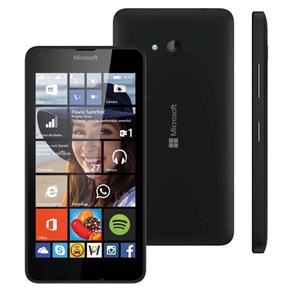 Smartphone Microsoft Lumia 640 Dual DTV Preto com Windows Phone 8.1, Tela 5", Dual Chip, 3G, TV Digital, Câmera 8MP e Processador Quad Core 1.2 GHz