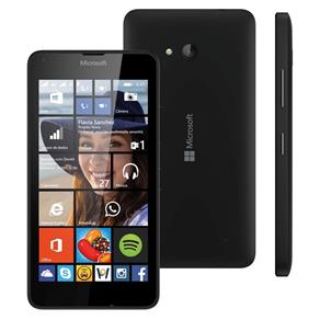 Smartphone Microsoft Lumia 640 Dual DTV Preto com Windows Phone 8.1, Tela 5", Dual Chip, 3G, TV Digital, Câmera 8MP e Processador Quad Core de 1.2 GHz