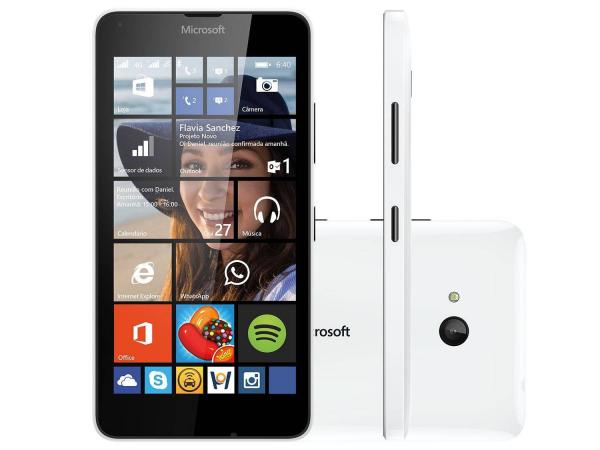 Smartphone Microsoft Lumia 640 Dual Sim DTV 8GB - Dual Chip 3G Câm. 8MP Tela 5” Proc. Quad Core