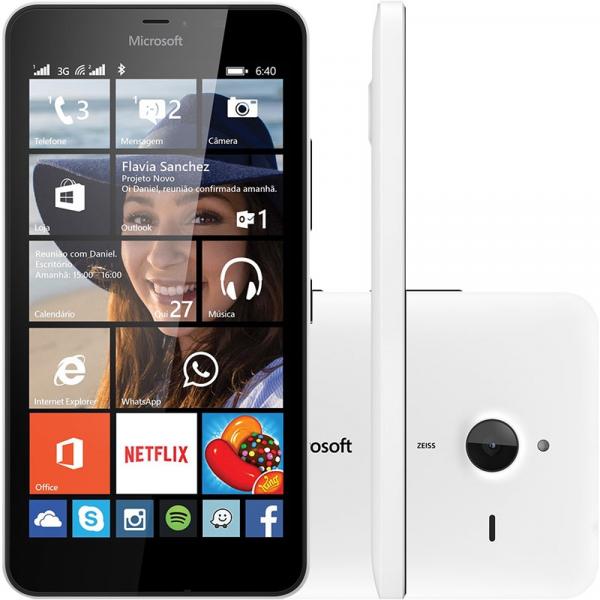 Smartphone Microsoft Lumia 640 XL Desbloqueado Tela 5,7" 3G Dual Chip Windows Phone 8.1 Branco - Microsoft