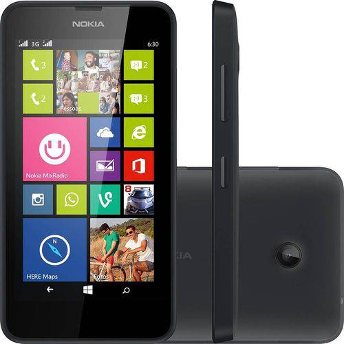 Smartphone Microsoft Nokia Lumia 630 Dual Chip PRETO
