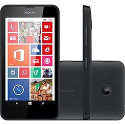 Smartphone Microsoft Nokia Lumia 635 Desbloqueado Claro Windows 8.1 Tela 4.5" 8GB 4G 5MP - Preto