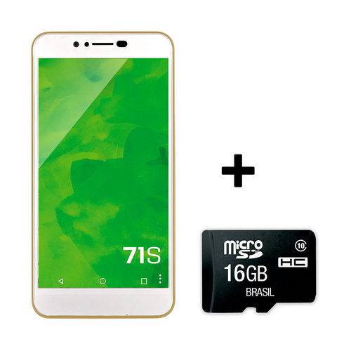 Smartphone Mirage 71S Dourado Dual Chip 3g Ram 1 Quad Core + Cartão de Memória 16gb