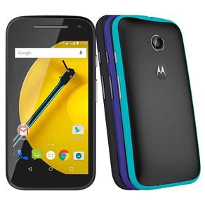 Smartphone Moto E™ (2ª Geração) 4G Colors Preto com 16GB, Dual Chip, Câmera 5MP, Tela de 4.5”, Android 5.0, Processador Quad-Core e 3 Motorola Bands