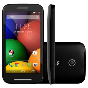 Smartphone Moto E™ Preto com Tela de 4.3”, Android 4.4, Wi-Fi, Câmera 5MP e Bluetooth