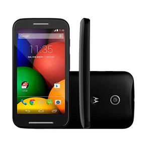 Smartphone Moto e XT1025 4GB, 3G Dual Chip, Android, Câm. 5MP, Tela 4.3, 3 Capas, Wi-Fi Preto