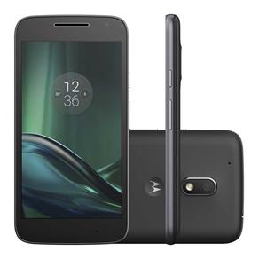 Smartphone Moto G 4 Play XT1600 16GB, 4G, Dual Chip, Android, Câm 8MP, Tela 5``, Wi-Fi, Preto