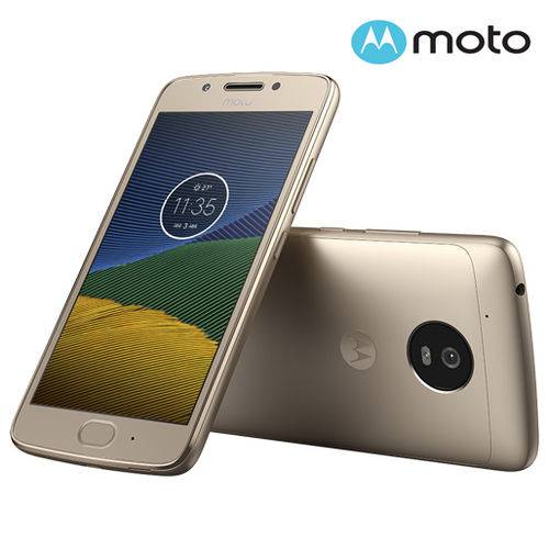 Tudo sobre 'Smartphone Moto G 5 Dual Chip Android 7.0 Tela 5" 32GB 4G Câmera 13MP -Dourado Capa e Pelicula'