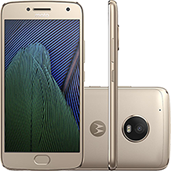 Smartphone Moto G 5 Plus Dual Chip Android 7.0 Tela 5.2" 32GB 4G Câmera 12MP - Ouro