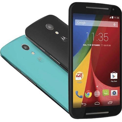 Smartphone Moto G G2 Colors Xt1068, Dual Chip, 8gb, Tela 5, Quad-Core 1.2, Camera 8mp - Preto/Verde