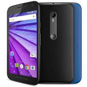 Smartphone Moto G™ (3ª Geração) Colors 16GB Preto com Tela de 5'', Dual Chip, Android 5.1, 4G, Câmera 13MP, RAM de 2GB e Processador Quad-Core 1.4GHz