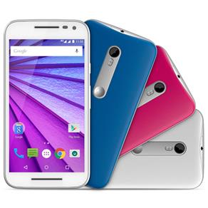 Smartphone Moto G™ (3ª Geração) Colors HDTV Branco com Tela de 5'', Dual Chip, Android 5.1, 4G, Câmera 13MP e Processador Quad-Core de 1.4 GHz - Oi