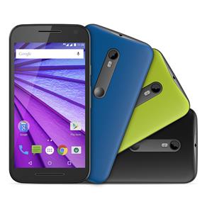 Smartphone Moto G™ (3ª Geração) Colors HDTV Preto com Tela de 5'', Dual Chip, Android 5.1, 4G, Câmera 13MP e Processador Quad-Core de 1.4 GHz - Oi