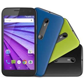 Smartphone Moto G™ (3ª Geração) Colors HDTV XT1544 Preto com Tela de 5'', Dual Chip, Android 5.1, 4G, Câmera 13MP e Processador Quad-Core de 1.4 GHz
