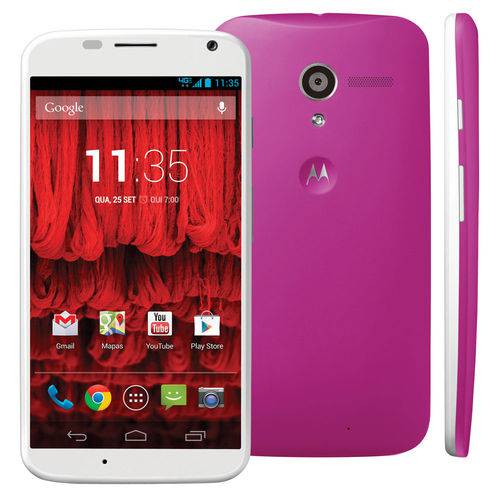 Smartphone Moto X XT1058 16GB, 4G Single, Android, Câm 10MP, Tela 4.7", Wi-Fi Branco/ Violeta