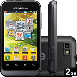 Smartphone Motorola Dual Chip Desbloqueado XT321 Defy Mini Preto - Android 2.3, Câmera 3MP, 3G, Wi-Fi e Cartão de Memória 2GB