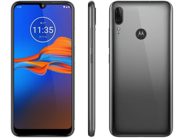 Smartphone Motorola E6 Plus 64GB Cinza 4G 4GB RAM - Tela 6,1” Câm. Dupla + Câm. Selfie 8MP Dual Chip