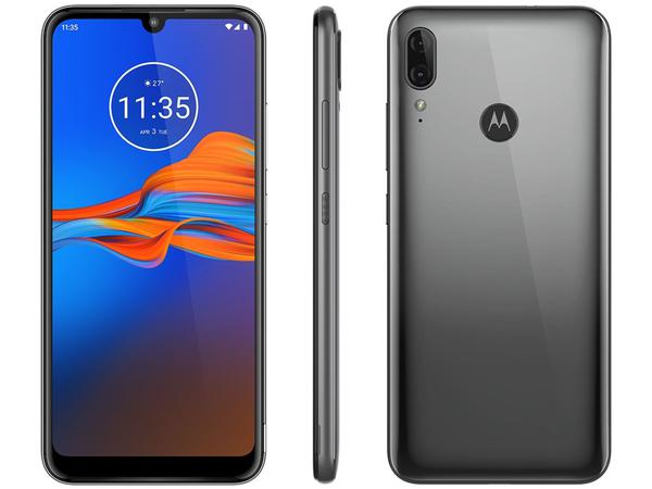 Smartphone Motorola E6 Plus 32GB Cinza 4G 2GB RAM - Tela 6,1” Câm. Dupla + Câm Selfie 8MP Dual Chip