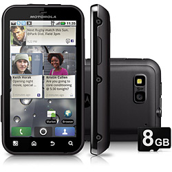 Smartphone Motorola MB525 Defy Desbloqueado Claro, Preto - Android 2.1, Tela 3.7", Câmera 5.0MP, 3G, Wi-Fi, Memória Interna 2GB e Cartão 8GB