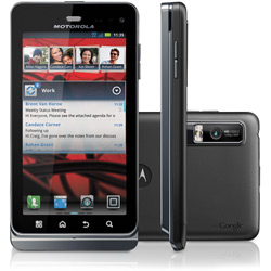 Smartphone Motorola Milestone 3 Desbloqueado Oi Preto - Android 2.3, Processador Dual Core 1GHz, Tela 4", Câmera 8MP, 3G, Wi-Fi e Memória Interna 16GB