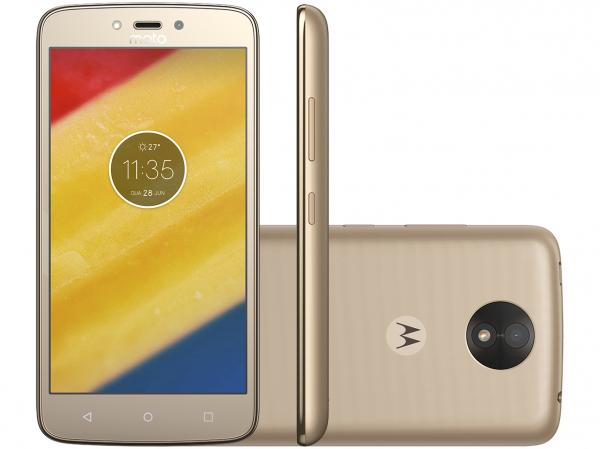 Smartphone Motorola Moto C Plus 16GB Ouro 4G - Quad Core 1GB Tela 5” Câm. 8MP Dual Chip