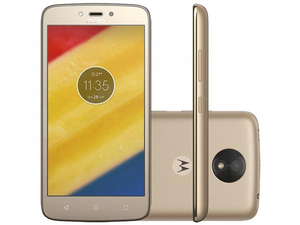 Tudo sobre 'Smartphone Motorola Moto C Plus 8GB Ouro - Dual Chip 4G Câm. 8MP Tela 5” HD Proc. Quad Core'