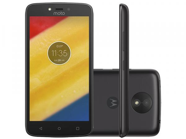 Smartphone Motorola Moto C Plus 8GB Preto - Dual Chip 4G Câm. 8MP Tela 5” HD Proc. Quad Core
