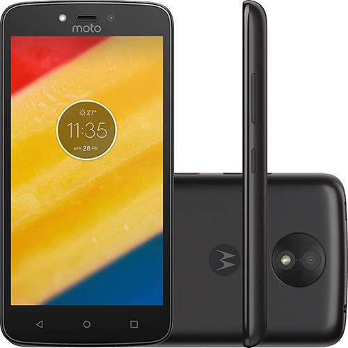 Smartphone Motorola Moto C Plus Dual Chip Android 7.0 Tela 5" Quad-Core 16GB 4G Wi-Fi Câmera 8MP - Preto