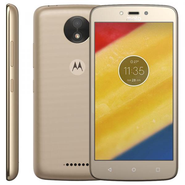 Smartphone Motorola Moto C Plus Tela 5 , 4g Wifi, 8mp, 16gb, Dourado