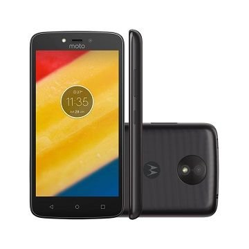 Smartphone Motorola Moto C PLUS XT1726 Tela 5, 16GB, Android 7.0, Dual CHIP, Camera 8MP - Preto