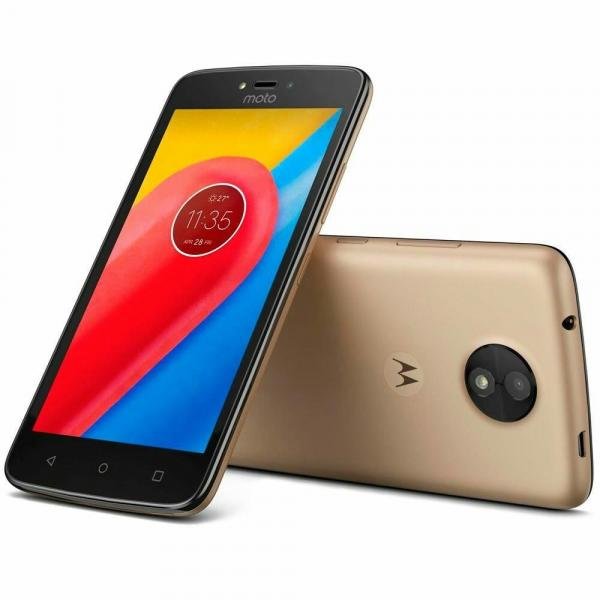 Smartphone Motorola Moto C XT1754 Dual Sim 16GB Cam.5MP+2MP Flash Frontal - Dourado