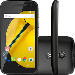 Smartphone Motorola Moto e (2ª Geração) Dual Chip Desbloqueado Oi Android 5.0 Tela 4.5" 8GB 4G Câmera 5MP - Preto
