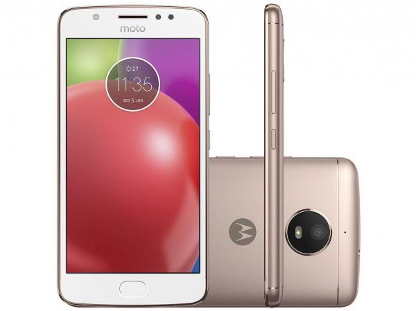 Smartphone Motorola Moto E4 16GB Ouro Rosê - Dual Chip 4G Câm. 8MP + Selfie 5MP Tela 5” HD
