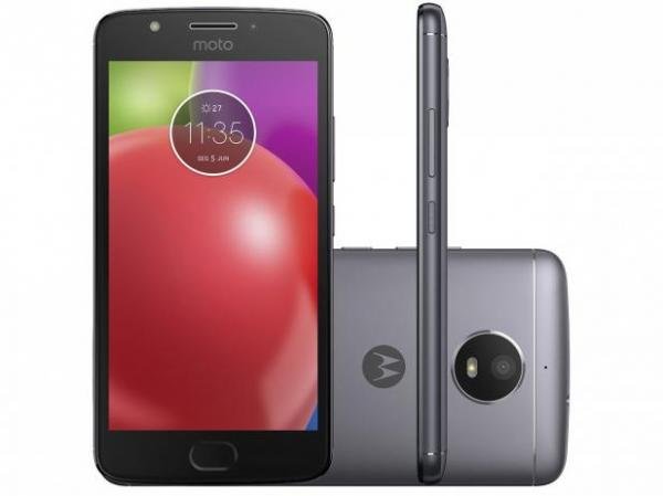 Smartphone Motorola Moto E4 Dual Chip Android 7.1.1 Nougat Tela 5 Quad-Core 1.3GHz 16GB 4G Câmera 8MP - Titanium