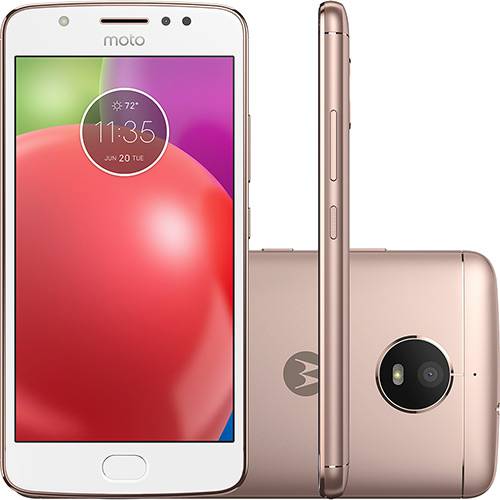 Smartphone Motorola Moto E4 Dual Chip Android 7.1 Nougat Tela 5" Quad-Core 1.3GHz 16GB 4G Câmera 8MP - Ouro Rose