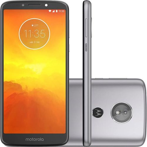 Smartphone Motorola Moto E5 32gb, Nano Chip, Android, Tela 5.7 Pol, 4g Wi-Fi Câmera 13mp - Platino