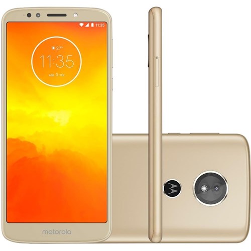Smartphone Motorola Moto E5 32Gb Nano Chip Android Tela 5.7" Qualcomm Snapdragon 425 4G Wi-Fi Câmera 13Mp - Ouro
