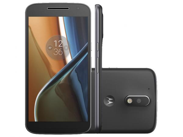 Smartphone Motorola Moto G 4ª Geração 16GB Preto - Dual Chip 4G Câm. 13MP + Selfie 5MP Tela 5.5”