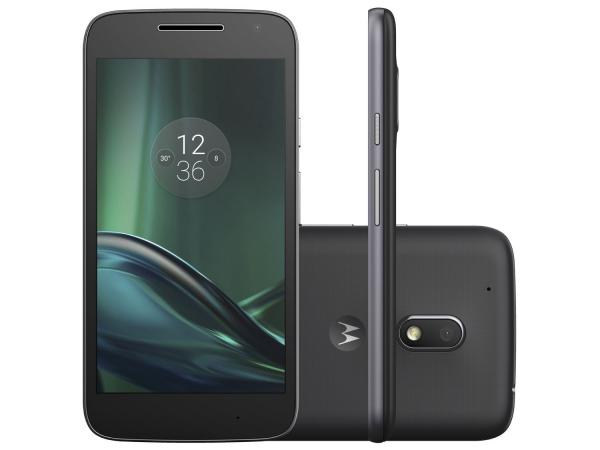 Smartphone Motorola Moto G 4ª Geração Play 16GB - Preto Dual Chip 4G Câm. 8MP + Selfie 5MP Tela 5”