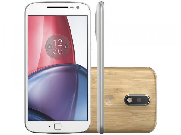 Smartphone Motorola Moto G 4ª Geração Plus Bamboo - 32GB Branco Dual Chip 4G Câm 16MP + Selfie 5MP