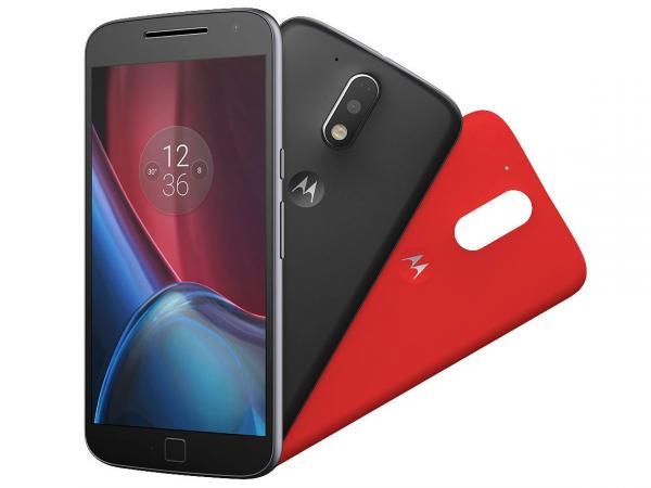 Smartphone Motorola Moto G 4ª Geração Plus 32GB - Preto Dual Chip 4G Câm 16MP + Selfie 5MP Tela 5.5”