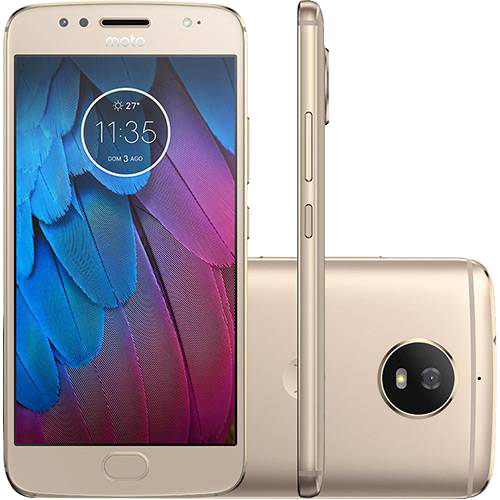 Smartphone Motorola Moto G 5S Dual Chip Android 7.1.1 Nougat Tela 5.2" Snapdragon 430 32GB 4G Câmera 16MP - Dourado