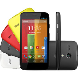 Smartphone Motorola Moto G Colors Edition Dual Chip Desbloqueado Android 4.3 Tela 4.5" 16GB 3G Wi-Fi Câmera 5MP GPS - Preto
