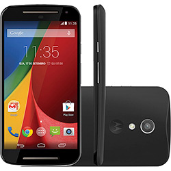 Smartphone Motorola Moto G (2ª Geração) Colors Dual Chip Android Tela 5" 8GB 3G Câmera 8MP - Preto + 1 Capa